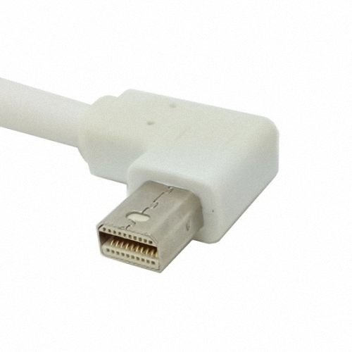 chenyang links gewinkelt 90 Grad Mini DisplayPort DP auf HDMI Buchse Kabel Adapter Weiß Farbe 20 cm für MacBook und ATI - 4