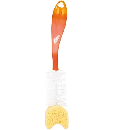 NUK Twist 1 - Brosse à Biberon Flexible Avec Brosse Pour Tétine Intégrée, Nettoyage Parfait (Couleur Aléatoire)