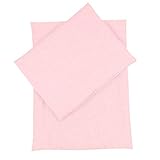 Öko Tex Standard 100 Little Sugarapple Puppenbettwäsche Uni Rosa für Puppen Größe 36 cm - 44 cm, Öko Tex Standard, hergestellt in Deutschland