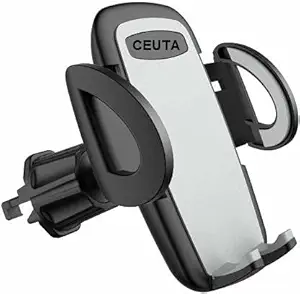 CEUTA Car Phone Holder One Button Release and 360 Degree Rotation Phone Holder for car for iPhone X/8/7/6s/6/SE/5, Samsung Galaxy S8/S7/A5/Note8, Smartphone and GPS Device