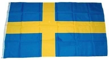 King Sweden Flag Flag 150 x 90 x 1 cm Multi-Coloured 16998