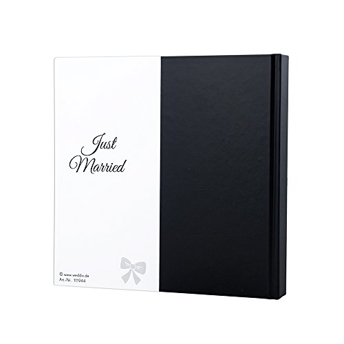 Gästebuch „Black & White“ – Hochzeitsalbum in Schwarz Weiß mit Mr & Mrs Schriftzug - 3
