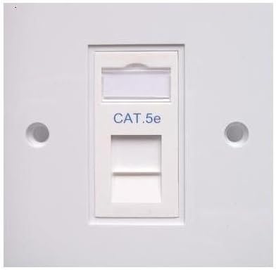 Single Cat5E Wall Outlet Faceplate Rj45 Network Socket