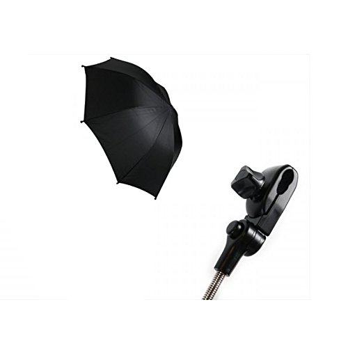 First Steps Pram Buggy Pushchair Universal Automatic Parasol Umbrella Sunshade (Black)