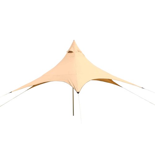 10T Captiva 6 – Schirm-Sonnendach 31m² Hexagon mit Aufstellstange wasserabweisend 90% UV-Schutz - 3