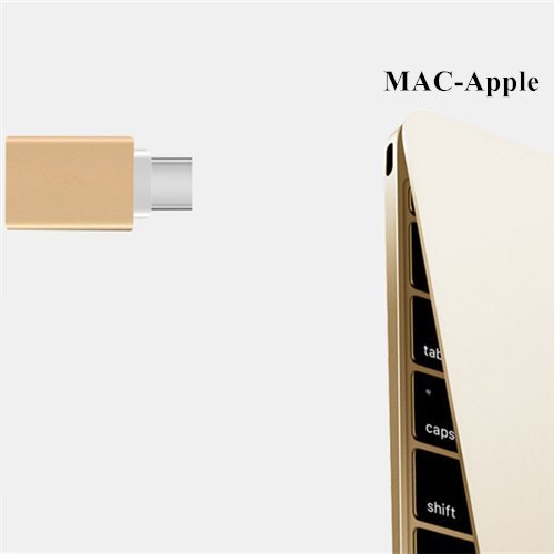 USB-C Adapter, Aigital 2-Pack High-Speed USB-C 3.1 auf USB-A 3.0 Adapter für USB Type-C-Geräte, einschließlich MacBook, Nexus 5X,Nokia N1 Tablet und mehr - 5