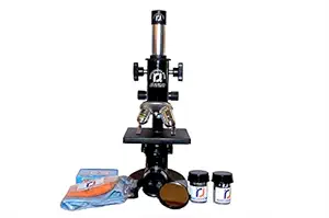 MAURYA Compound Student Microscope with LED LAMP & 10 Prepared &50 Blank Slides Microscope ISO 9001:2015 Certified