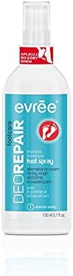 Evree Foot Spray Express Moisture Alternative for Cream Dry Rough Skin for Vegans and Vegetarians
