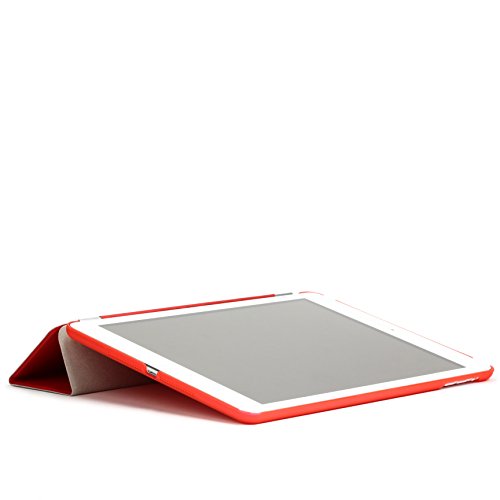Original Urcover® iPad Air 2 ( 2014 Version – 6.Generation) Smart Cover Case Etui Schutz Hülle mit Sleep/Wake & Ständer Funktion inkl. Displayschutzfolie und weiteres Zubehör – Rot - 5