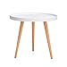 Produktbild Klapptisch YANFEI, Massivholz Kleiner Couchtisch Mit Tablett Beistelltisch Wohnzimmer Arbeitszimmer Lagertisch, Schwarz, Weiß (50 * 45 cm) (Farbe : Weiß)