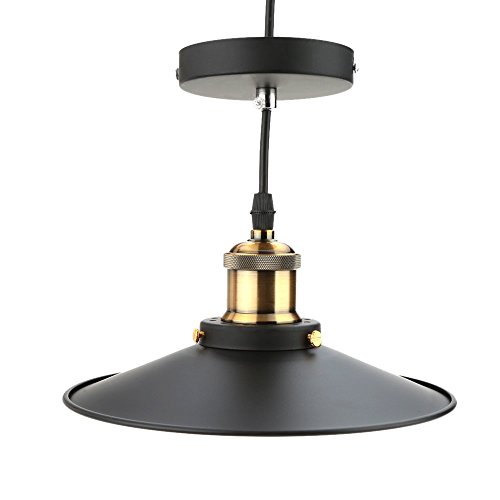 Lixada Lámpara de Techo Vintage Retro Antique de Acero Inoxidable par