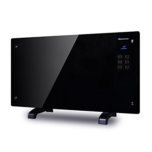 Homeleader Glas Konvektor Elektroheizung mit touchscreen, LCD-Display, 2000W (Schwarz) - 2