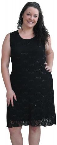 Plus Size Lace Sequin Flapper Dress