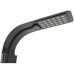 UEETEK Super delgado LED Plantas de luz de acuario crecen la iluminación creativa Clip-on lámpara con enchufe de la UE (luz blanca)
