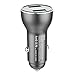 Produktbild SXChmIX QK518 QC3.0 Super schnelles Aufladen LED Dual USB KFZ-Ladegerät Adapter für Oppo Xiaomi - Grau
