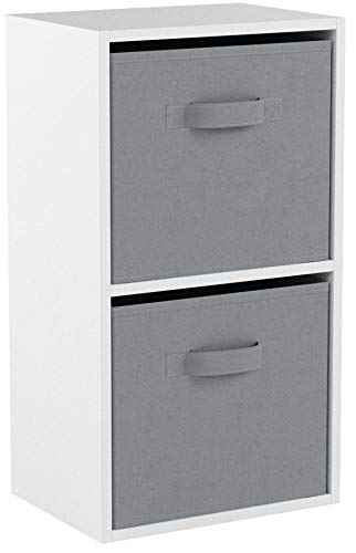 Hartleys Unité Cube Blanc a 2 Niveaux - Gris