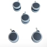 Sandofis Mobilya Tekerlekleri, Silikon Teker, &Ccedil;ap 65 mm,Pim &Ccedil;apı 11 mm dir.5 Adet Set, D&ouml;ner Tekerlek, Sandalye Tekerlekleri