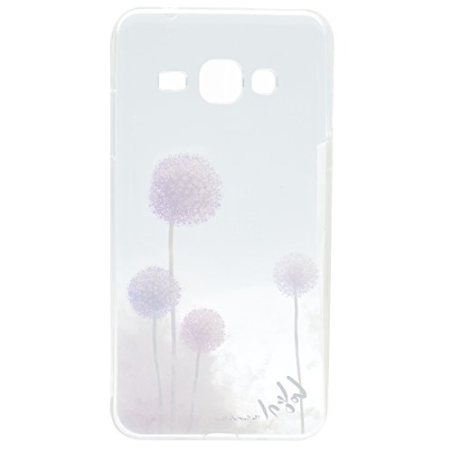 Funda Samsung Galaxy J3 2016 SM-J320F Carcasa Protectora OuDu Funda para Samsung Galaxy J3 2016 SM-J320F Caso Silicona TPU Funda Suave Soft Silicone Case Cover Bumper Funda Ultra Delgado Carcasa Flexible Ligero Caja Anti Rasgu  os Casco Anti Choque - Diente de Le  n P  rpura