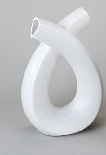Modern Decorative Vase Double Vase Ceramic in Samunga-white Height 30 cm