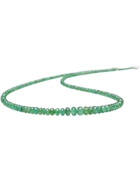 Kette Collier aus echtem Smaragd & 925 Silber grün edel Smaragdkette Damen