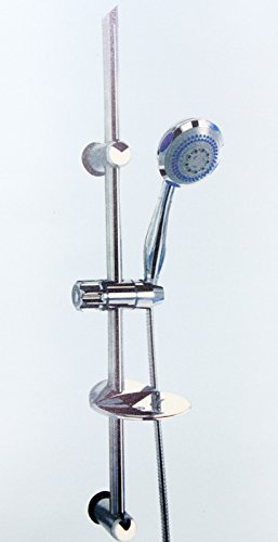 Brausestangenset (irlkl) mit Handbrause 5 Funktionen Seifenhalter Schlauch - 2