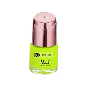 Krayons Crazy Gel Nail Enamel, Waterproof, Smudgeproof, Longlasting, 8ml (Neon Yellow)