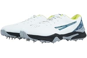 4 WITH QUIVE Sega P-25 Detachable Metal Spikes, Cricket Shoes Men, | Lightweight, Cricket Shoes,Mens Trainers | Mens Sport and Outdoor Shoes