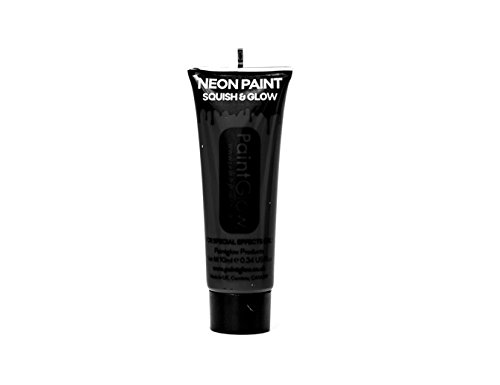 Paint Glow Neon UV Black Face & Body Paint Fluorescent Rave Festival 10ml