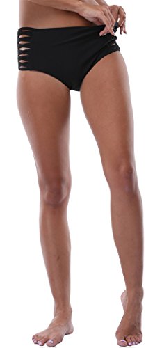 ALove Damen Badeshorts Bikinihose / Bikinislip Schnüren Höschen High Waist Sunset - 4