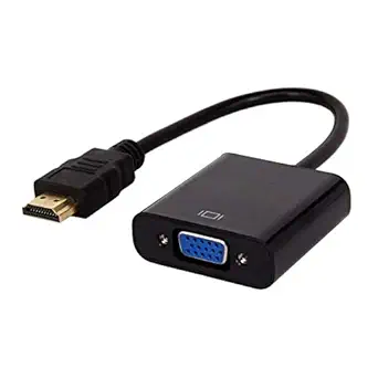 TERABYTE HDMI to VGA 1080P HDMI Male to VGA Female Video Converter Adapter Cable for PC Laptop HDTV Projectors and More Devices with HDMI Input (Black, White) Colour May Vary