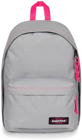 Eastpak Out of Office Zaino 27L (44 x 29,5 x 22 cm), scomparto laptop 13–15”, zaino scuola e lavoro resistente e idrorepellente con spallacci imbottiti - KONTRAST GREY PINK