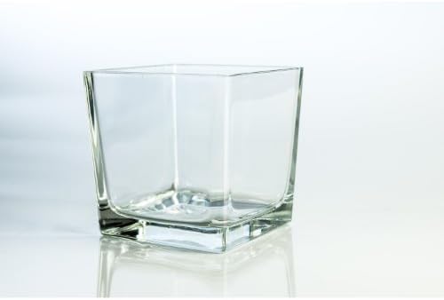 INNA-Glas Big tea light holder KIM in glass, clear, 4.72" x 4.72" x 4.72"/12 x 12 x 12cm - cube vase/candle holder