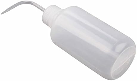 UUFEB 250ml Bent Tip White Plastic Oil Liquid Container Squeeze Bottle