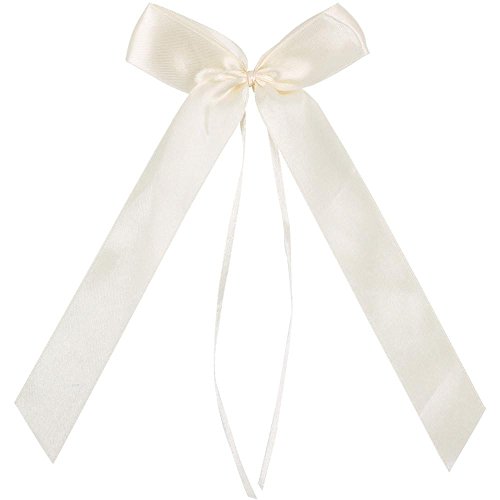 Yahee 50x Schleifen Satinband Dekoschleifen Geschenkband Weihnachten hochzeit (Creme)