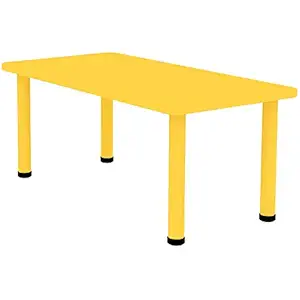 Intra Kids table Strong And Sturdy School Study Table Without Chairs - Rectangle (Yellow)