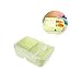Produktbild Haorw Lunch Triple Split Lunchbox Weizenstroh Frischhaltedose Food Container Essensbehälter (Grün)