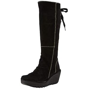 Fly London Women's Yust Oil Suede Boots Ankle Boots, Black, 4UK (EU: 37)