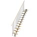 Produktbild DOLLE Mittelholmtreppe Dublin  Nebentreppe  geradelaufend | Geschosshöhe 222-270 cm  11 Stufen / 12 Steigungen | Buche Leimholz, lackiert  volle Stufen  inkl. Geländer Treppenbreite 65 cm