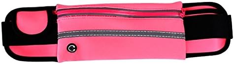 WIKALLO [Sport Hüfttasche Gürteltasche flache Bauchtasche mit Kopfhöreranlass passt alle Handys unter 5,5 Zoll MUST HAVE Accessoire für Damen und Herren auf Sport und Outdoor Aktivitäten anwenden