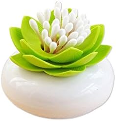 Driverder Creative Lotus Holder Toothpick Box Cotton Bud Bud Storage Box (Green)