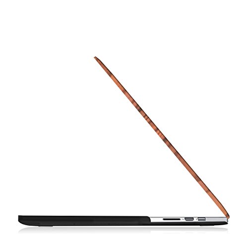kwmobile Hardcase Laptop Hülle für Apple MacBook Pro Retina 15″ (ab Anfang 2013) – Holz Maserung Design Braun dünne gummierte Schutzhülle Cover Case Tasche - 8