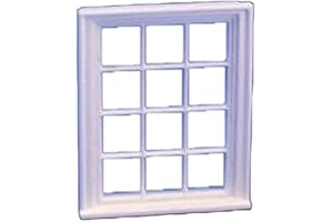 Melody Jane Dolls House Miniature White Plastic Victorian Window Frame 12 Pane 1:24 Scale