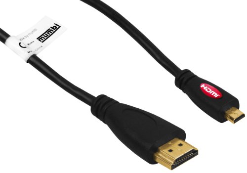 mumbi Micro HDMI Kabel 1080p - vergoldete Kontakte - HDMI Mikro Type D High Speed Kabel HDMI 1.4 / Verbindungskabel 1,5 Meter