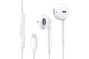 Kogwjte Cuffie In-ear Phone con filo Hi-Fi Stereo Auricolari, Controllo del Volume Isolamento del Rumore Earphones Compatibile con Phone 14 Pro Max/13/12/Mini/11/SE/XS Max/X/XR/8 Plus/7