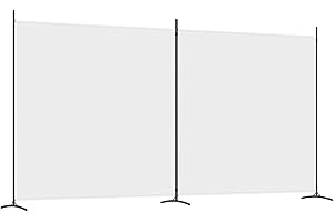 vidaXL Biombo Divisor de 2 Paneles Separador Decoración Habitación Dormitorio Oficina Pantalla Privacidad Pared Plegable de Tela Blanco