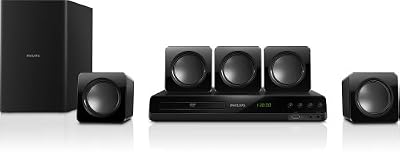 Philips HTD3510 Home Cinéma 5.1 avec Lecteur DVD/DviX, Port USB, Entrée Audio, HDMI, Dolby Digital, 300W, Noir