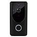 Produktbild WiFi Wireless Video Kamera Türklingel Telefon Türklingel Intercom APP Fernbedienung Bewegungserkennung IR Nachtsicht ohne Batterie (Schwarz)