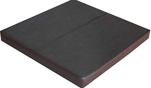 Stuhlkissen, Bankkissen, Dekokissen 40 x 40 cm Kunstleder (braun) - 2