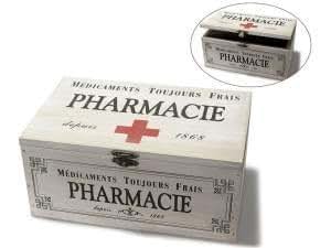 scatola in legno con chiusura porta farmaci medicinali ...
