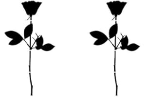‎GREENIT GreenIT Rose 10cm Auto Fenster Spiegel Aufkleber Tattoo die Cut Decals Vinyl Selbstklebende Deko Folie Depeche Mode (2 Stück schwarz)